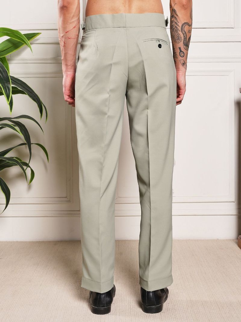 VASTRANU Men Loose Fit Grey Trousers - Image 3