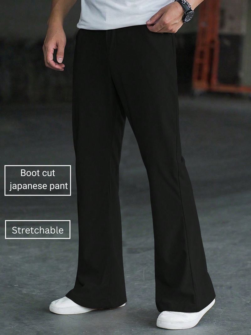 Plus91 Men Loose Fit Black Lycra Blend Trousers - Image 4
