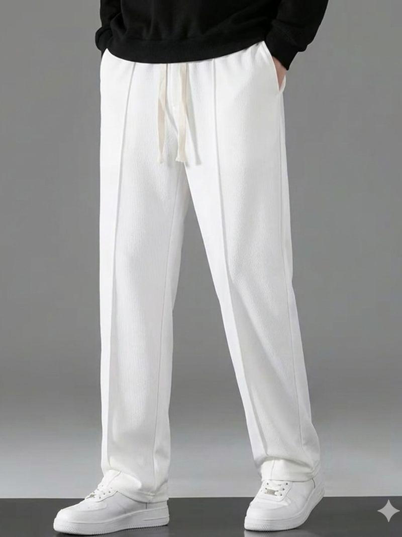 SAVAYO Men's Loose Fit White Trousers - Image 4