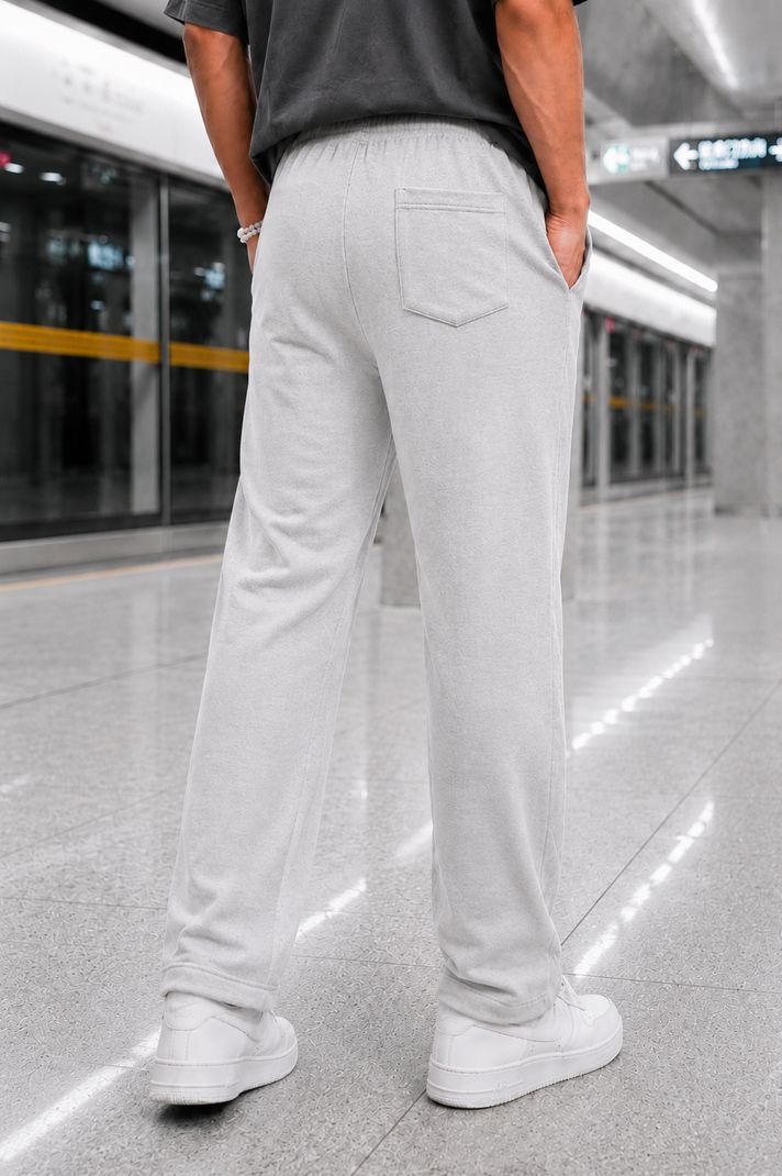METRONAUT Men White Cotton Blend Trousers - Image 6