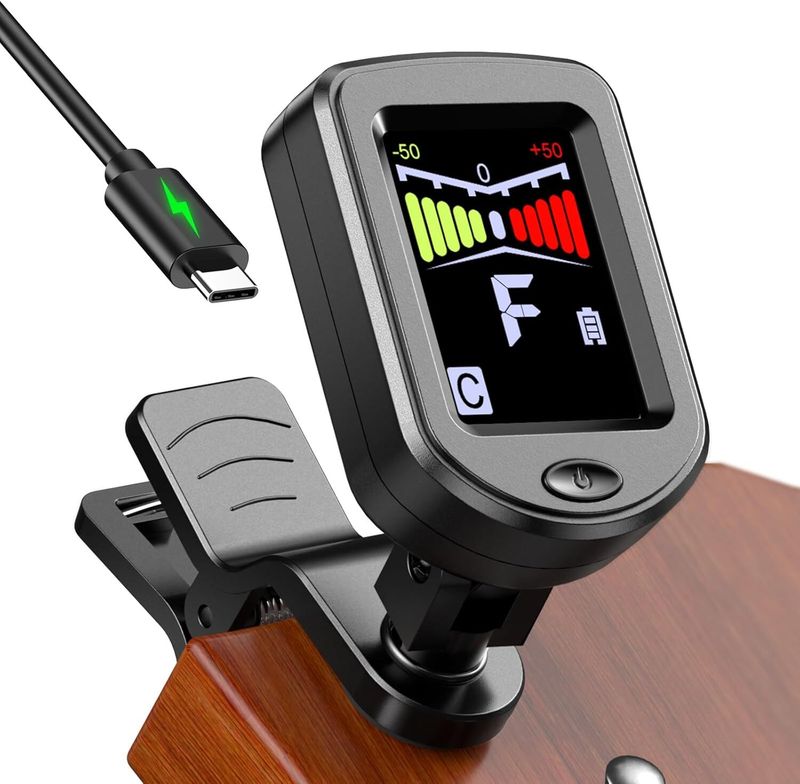 BLUEBERRY Rechargeable 360° Rotatable Digital Tuner Black - Image 2