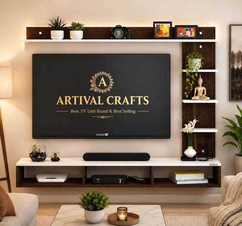 Artival Crafts 32 inch Triple Side TV Cabinet - Image 2