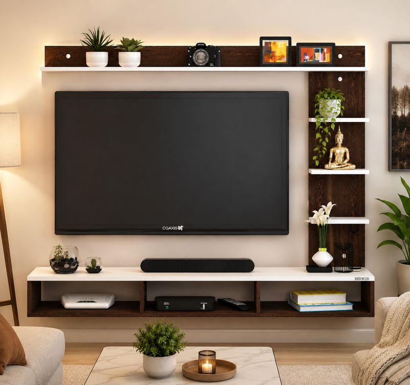 Artival Crafts 32 inch Triple Side TV Cabinet - Image 5