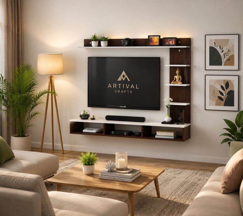 Artival Crafts 32 inch Triple Side TV Cabinet - Image 4