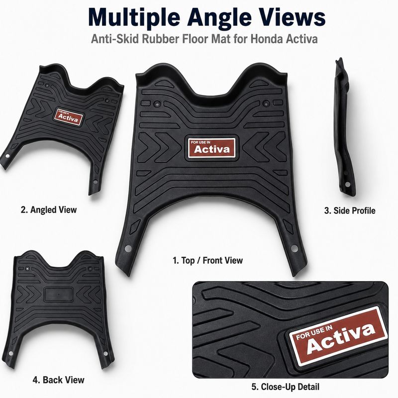 TA 7D Anti-Skid Rubber Foot Mat for Honda Activa 6G - Image 6