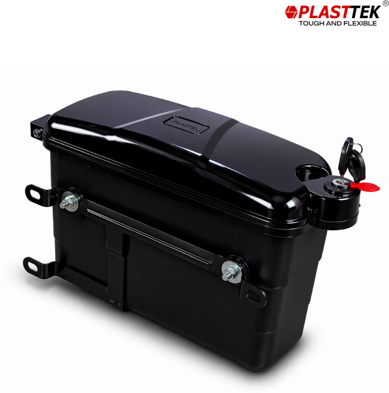 PLASTTEK Luggage Box Black Plastic Motorbike Saddlebag (20 L)