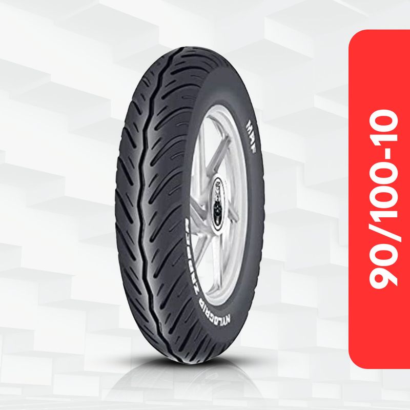 MRF 90/100-10 53J Nylogrip Zapper 90/100r10 Front & Rear Two Wheeler Tyre (Street, Dual Sport, Tube Less) - Image 3