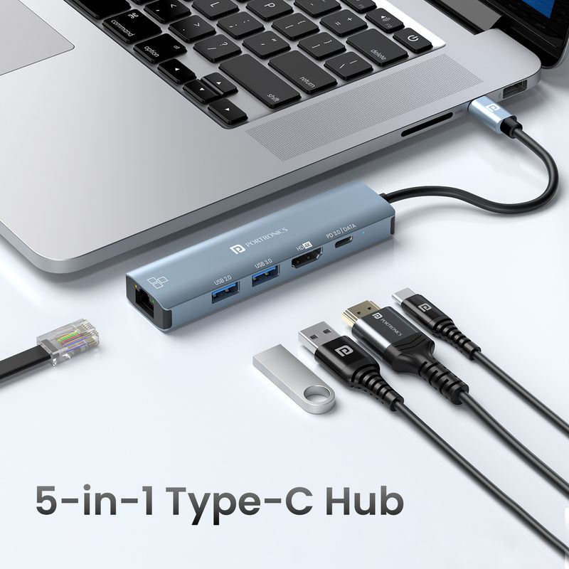 Portronics Mport 51 5-In-1 Type C Hub - Image 3