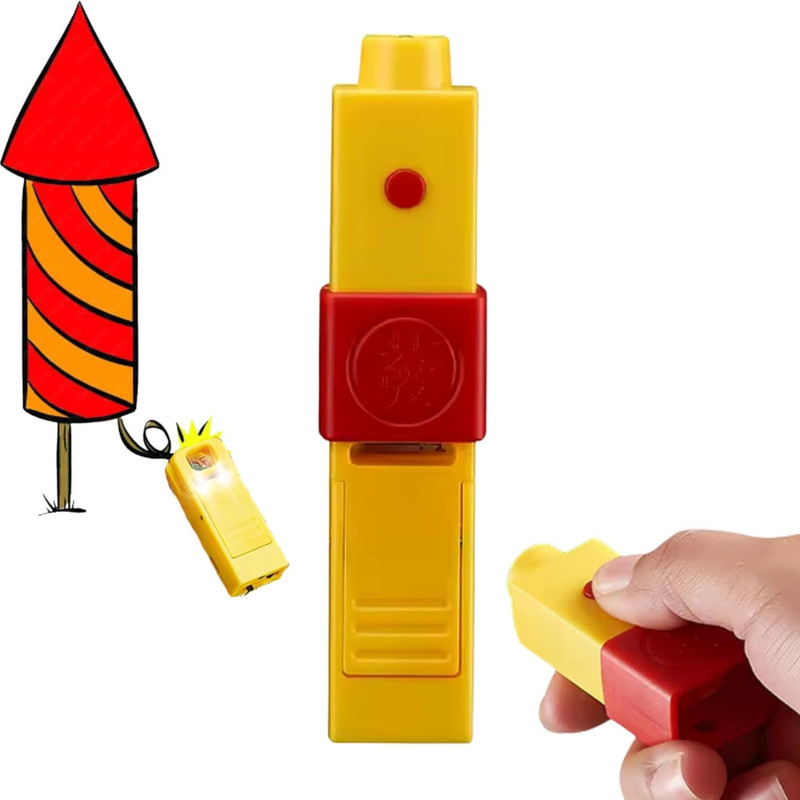 JPPL Firework Flameless Lighter w/ Remote Control | 10m/32ft Range Rechargeable Electric Lighter Igniter w/ LED Light & Tungsten Outdoor Use Cigarette