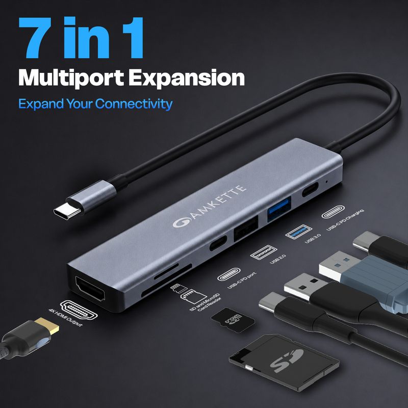 AMKETTE 7-in-1 Type C Hub/Docking Station - Image 3