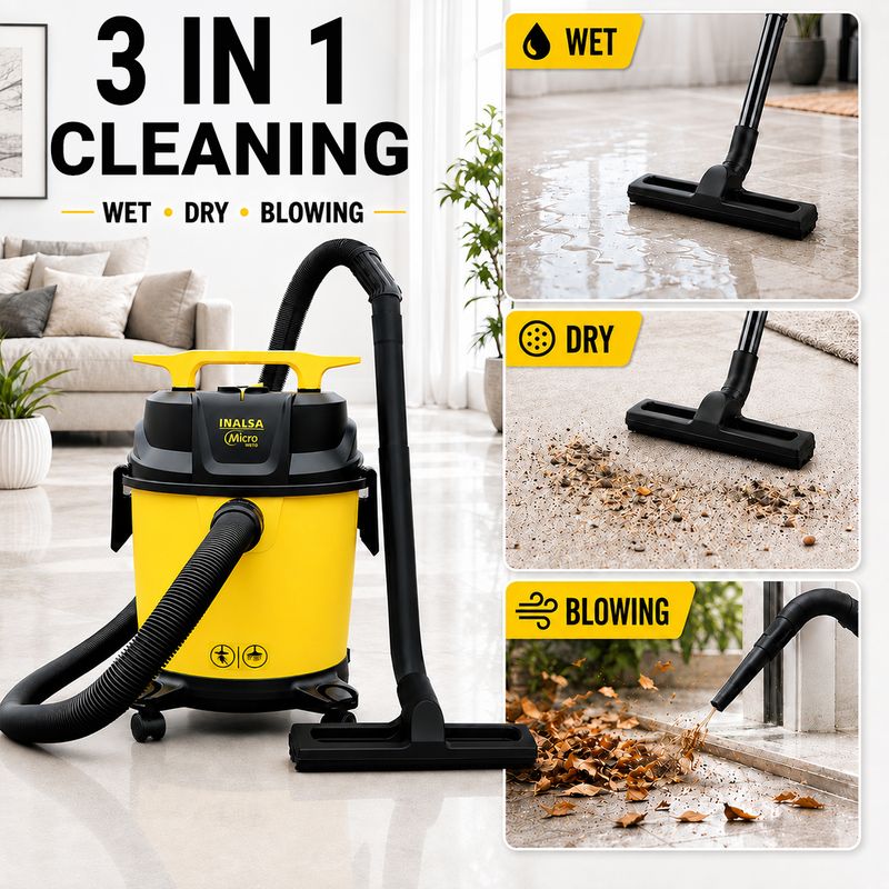 Inalsa Micro WD10 Wet & Dry Vacuum Cleaner - Image 4