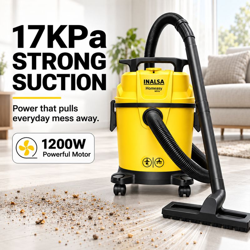 Inalsa Homeasy WD10 Wet & Dry Vacuum Cleaner - Image 3
