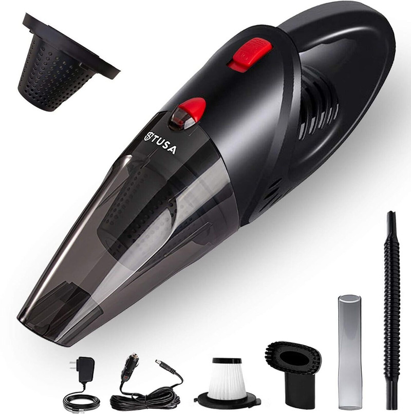 Tusa Tusa003 Car Vacuum Cleaner Black