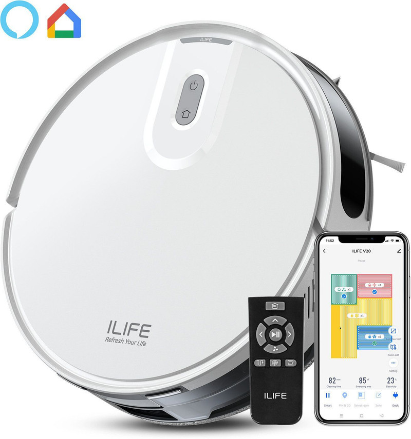 price history - ILIFE V20 Robotic Vacuum Cleaner with Latest SoF Navigation, @500...more