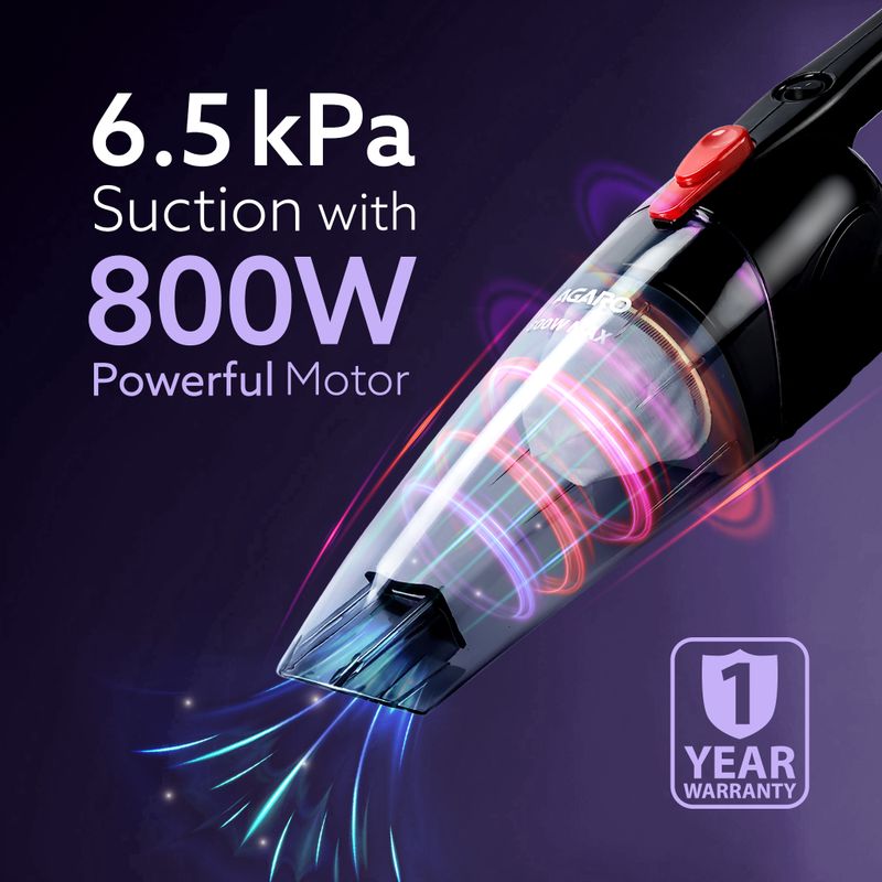 AGARO Regal Hand-held Vacuum Cleaner, 6.5 kPa, Black - Image 5