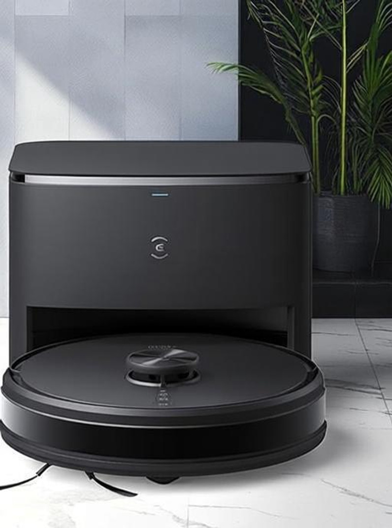 Y1 Pro Plus Robotic Floor Cleaner with 2 in 1 Mopping and Vacuum (WiFi Connectivity, Google Assistant and Alexa) (Black)
