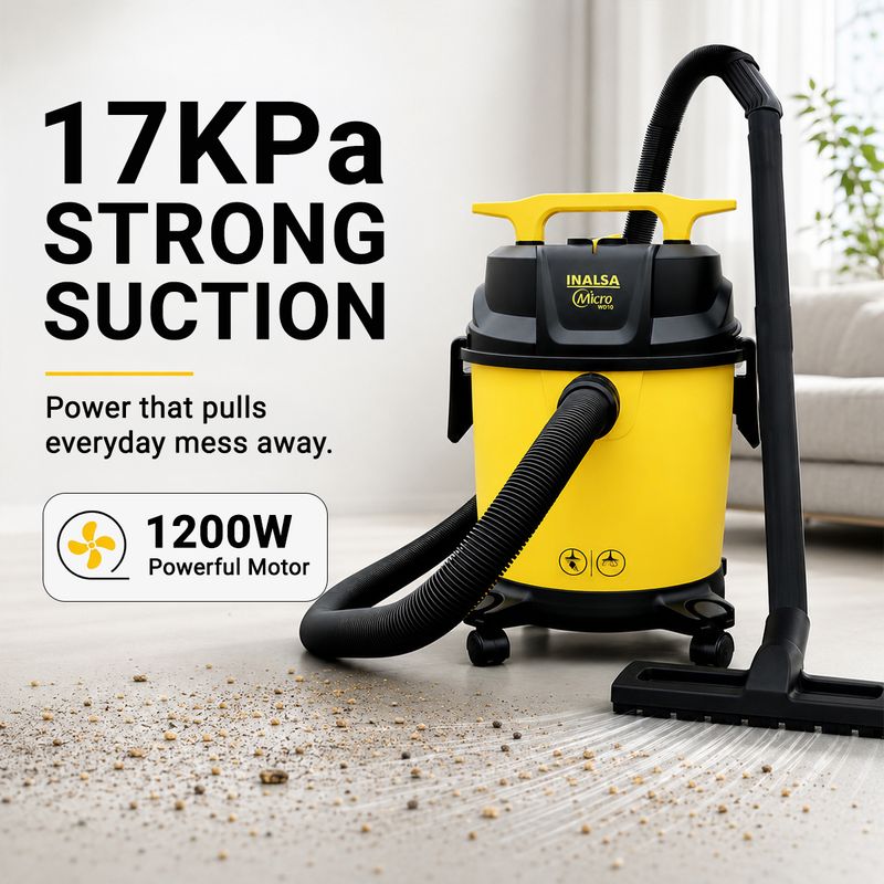 Inalsa Micro WD10 Wet & Dry Vacuum Cleaner - Image 3