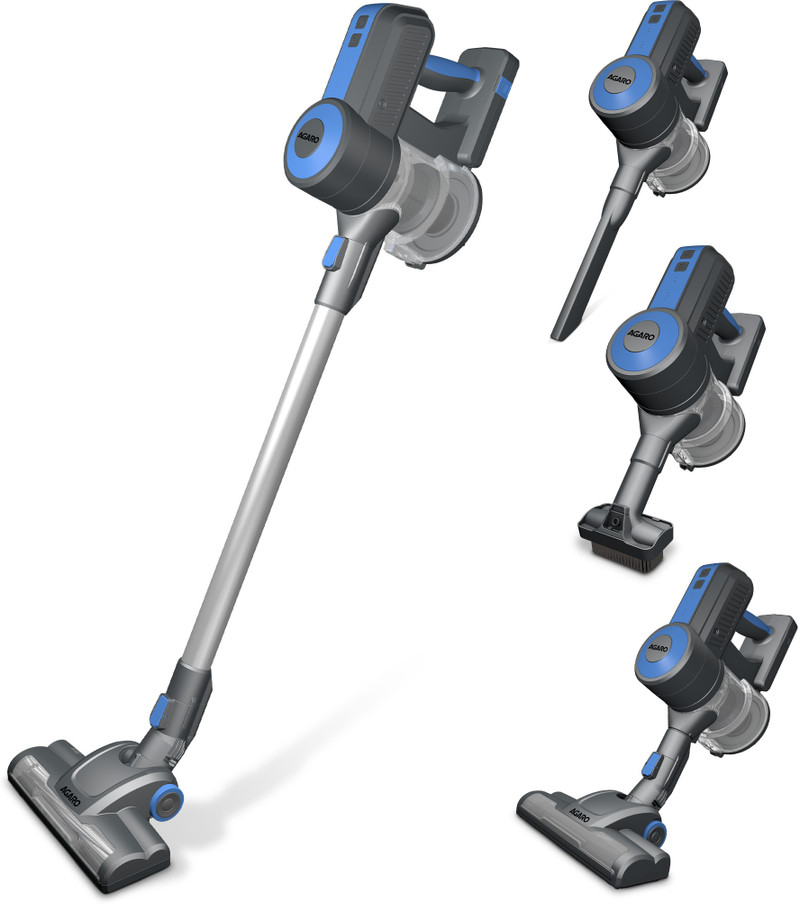 AGARO Elegant Stick Vacuum Cleaner, Dry Vacuuming, 2 Suction Modes Hand-held Vacuum Cleaner Black, Blue