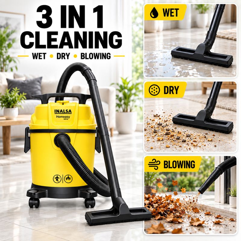 Inalsa Homeasy WD10 Wet & Dry Vacuum Cleaner - Image 4