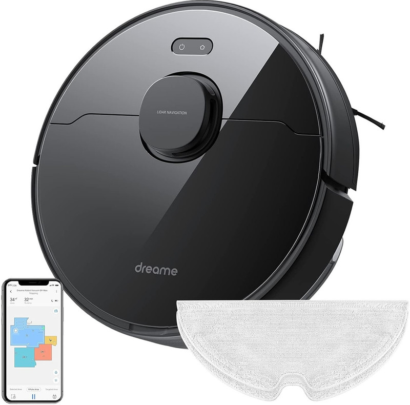 Dreame RLD33GA/D9 MAX Robotic Floor Cleaner (WiFi Connectivity) Black gold