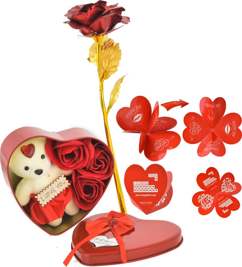PRIDE STORE प्राइड स्टोर बनावटी फूल गिफ्ट सेट - Image 3