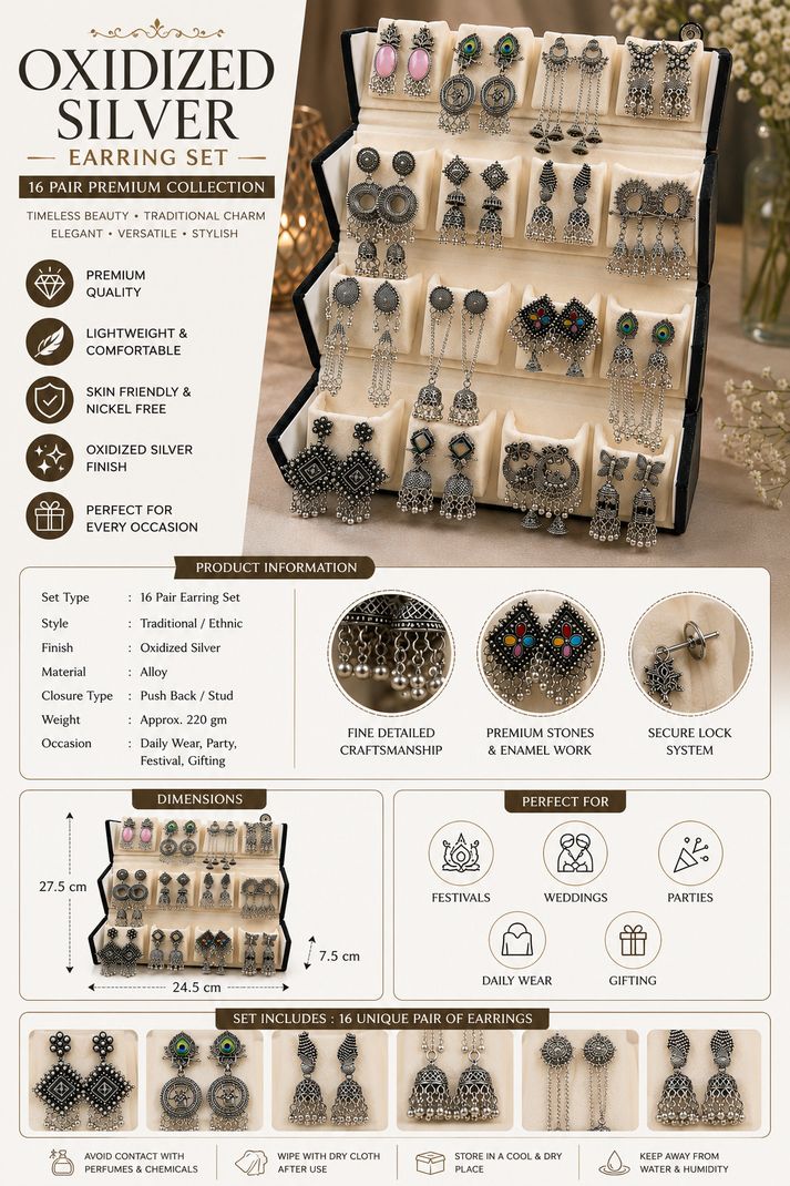 Aurav Premium 16 Pair Earring Organizer - Image 4