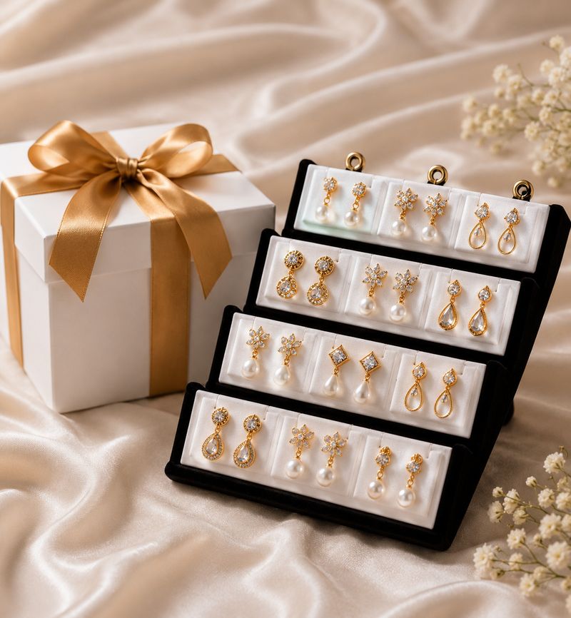 Aurav 16 Pairs Oxidized Silver Jhumka Earrings Set with Velvet Box - Image 4