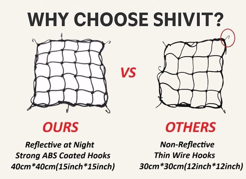 SHIVIT Bungee Cord Cargo Net 40x40 cm - Image 5