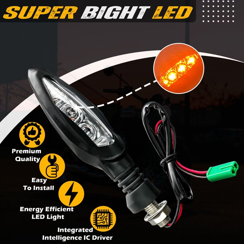 Generox LED Indicator Light for KTM Duke 390 (Yellow) - Image 3