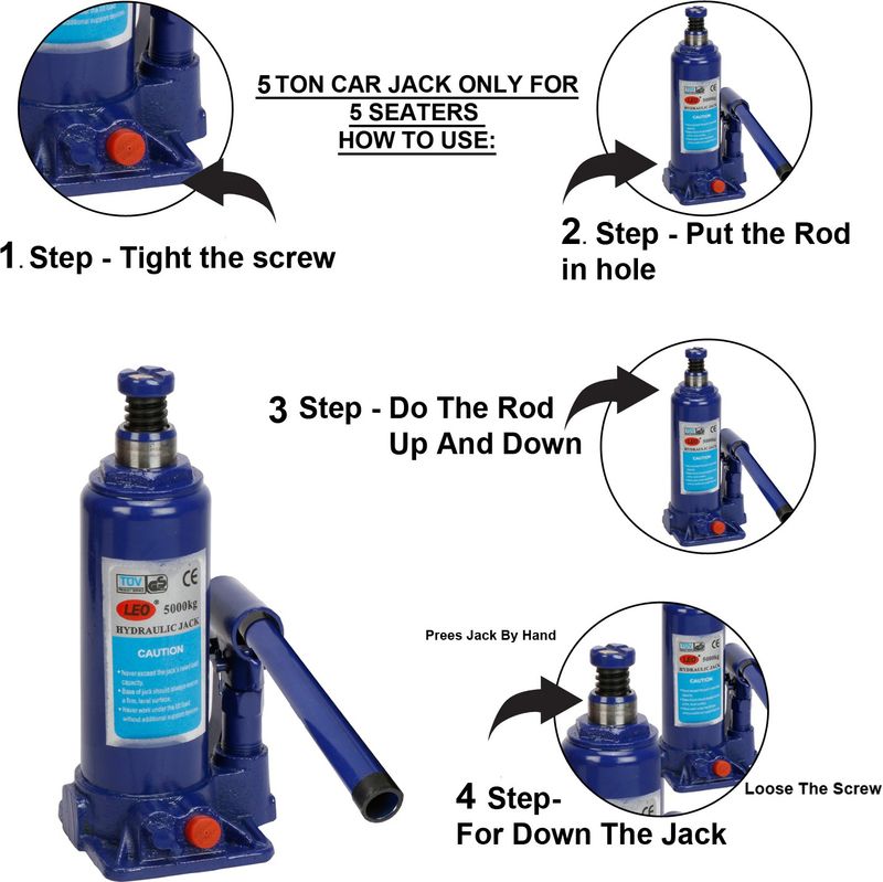 ROYAL SHOP 5 Ton Car Hydraulic Jack - Image 5