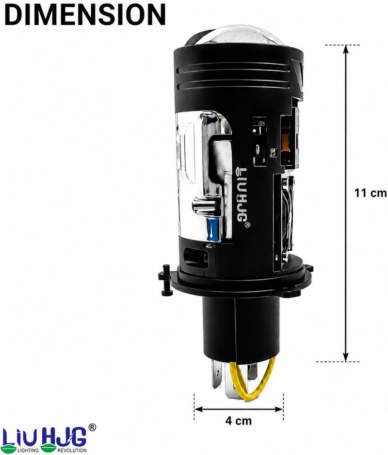LIU HJG Y/W N18 H4 Projector Lens Headlight LED (12V, 40W, Universal) - Image 6