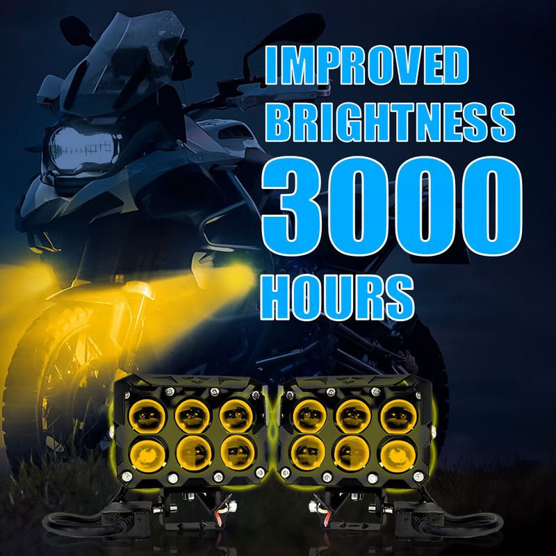 Moto Genius 6 LED Fog Light, Dual Mode Yellow/White - Image 3