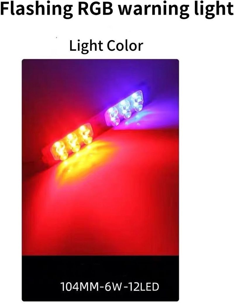 TRYFLY Tail LED Police Red Blue Light for Bike License Plate - Image 7