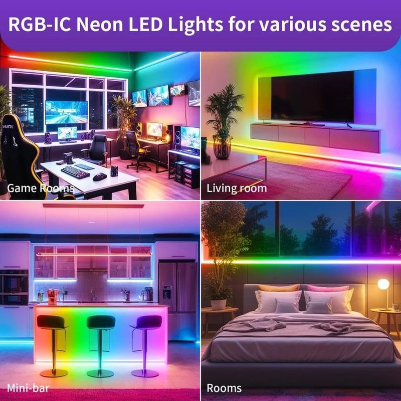 S R Traders Smart Neon Light Strip with App & Remote - Image 5