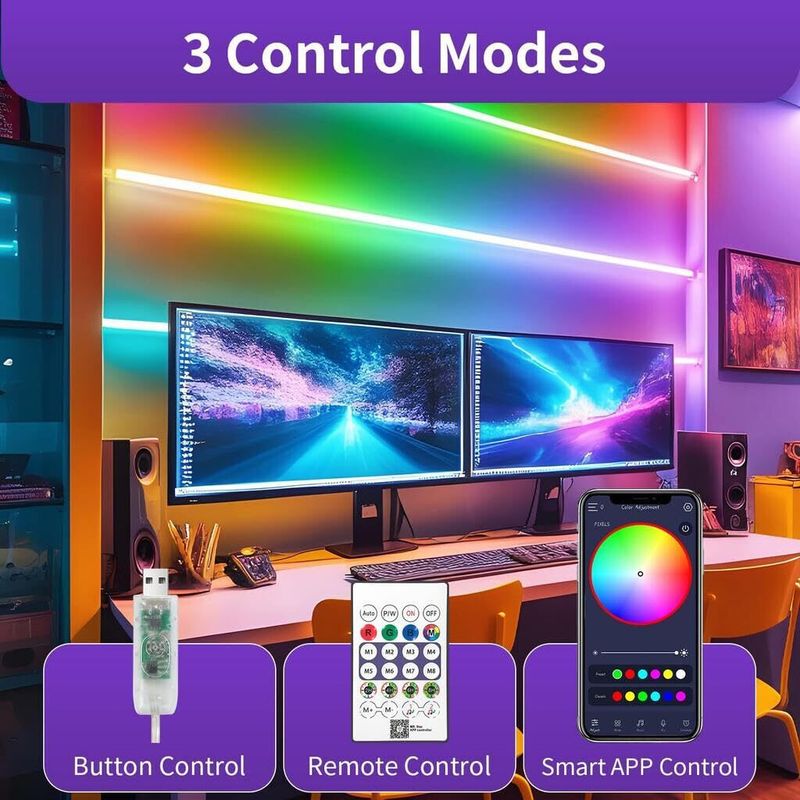 S R Traders Smart Neon Light Strip with App & Remote - Image 4