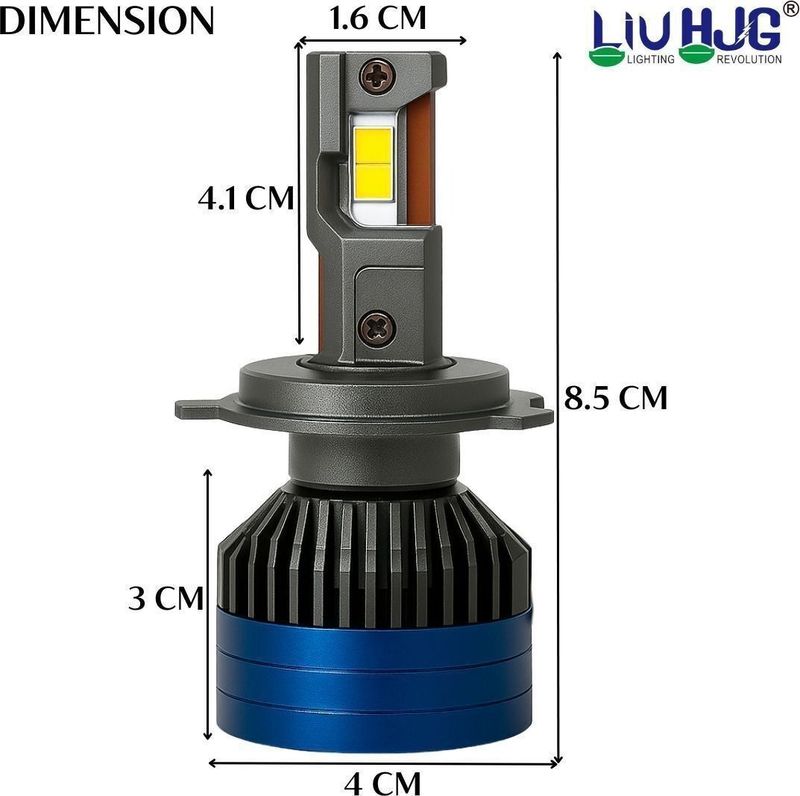 LIU HJG 300W H4 White Headlight Bulb - Image 3