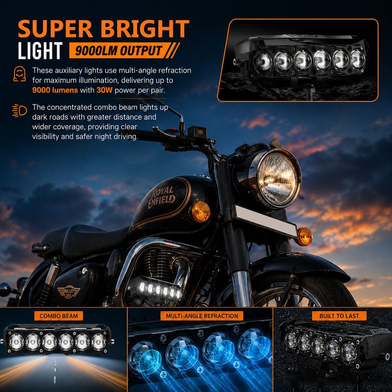 automunk 6 LED Auxiliary Fog Light - Image 5