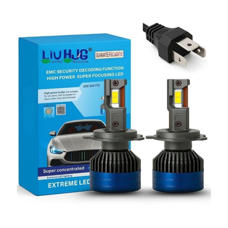 LIU HJG 300W H4 White Headlight Bulb - Image 2
