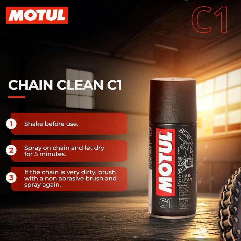 MOTUL C1 C2 Combo Clean & Lube Road Chain Oil - Image 4