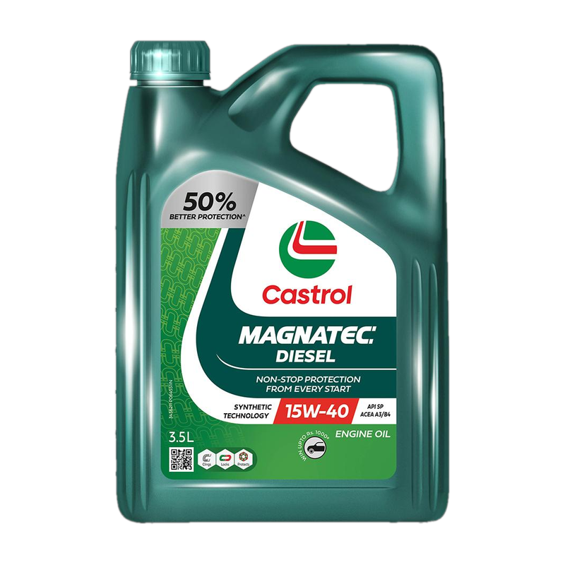 Castrol 15W-40 API SP ACEA A3/B4 Castrol MAGNATEC DIESEL Synthetic Blend Engine Oil 3.5 L, Pack of 1