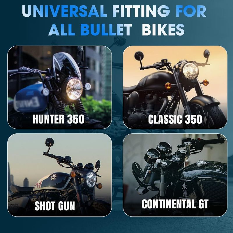 Hisa Enterprises Manual Rear View Mirror for Royal Enfield Hunter - Image 5