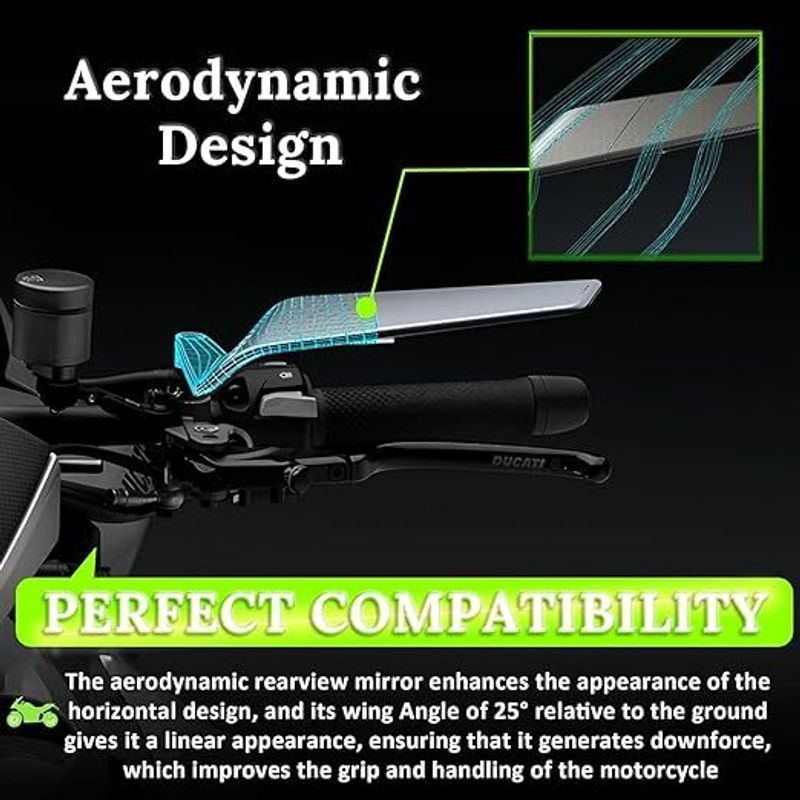 KILLERRYDER Universal Manual Rear View Mirror for Bike - Image 5