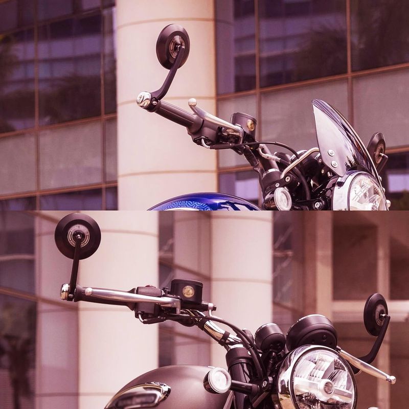 Hisa Enterprises Manual Rear View Mirror for Royal Enfield Hunter - Image 4