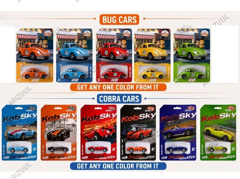 Arizuul 1:64 Racing Car Model Metal Twin Set Multicolor - Image 6
