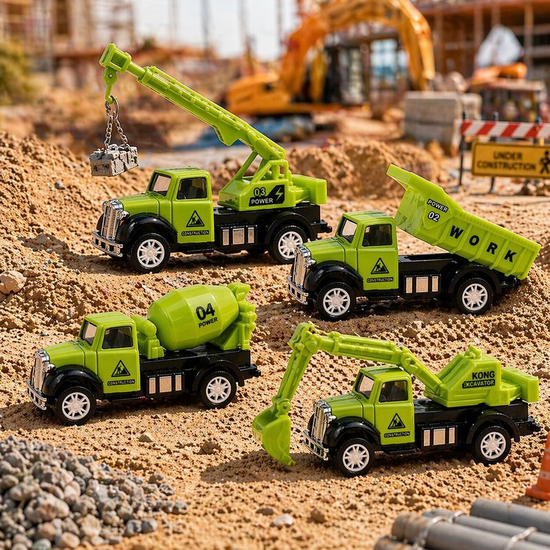 ZUNBELLA Die Cast Metal Construction Pullback Vehicle Toy set (Multicolor, Pack of: 4) - Image 6