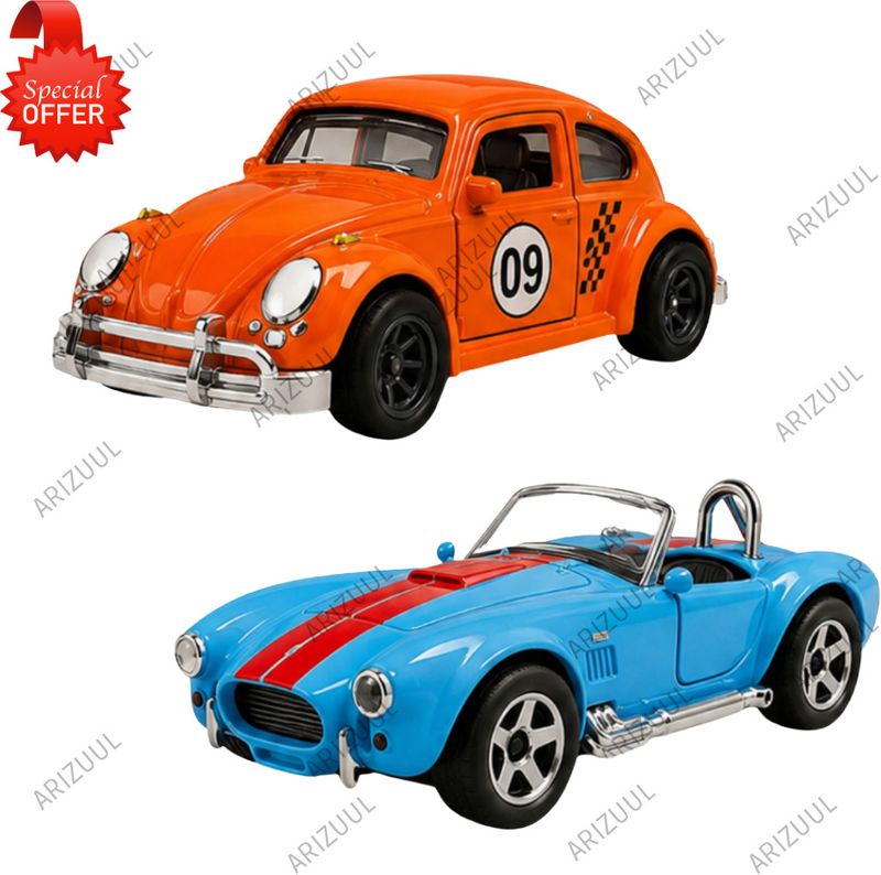 Arizuul 1:64 Racing Car Model Metal Twin Set Multicolor - Image 2
