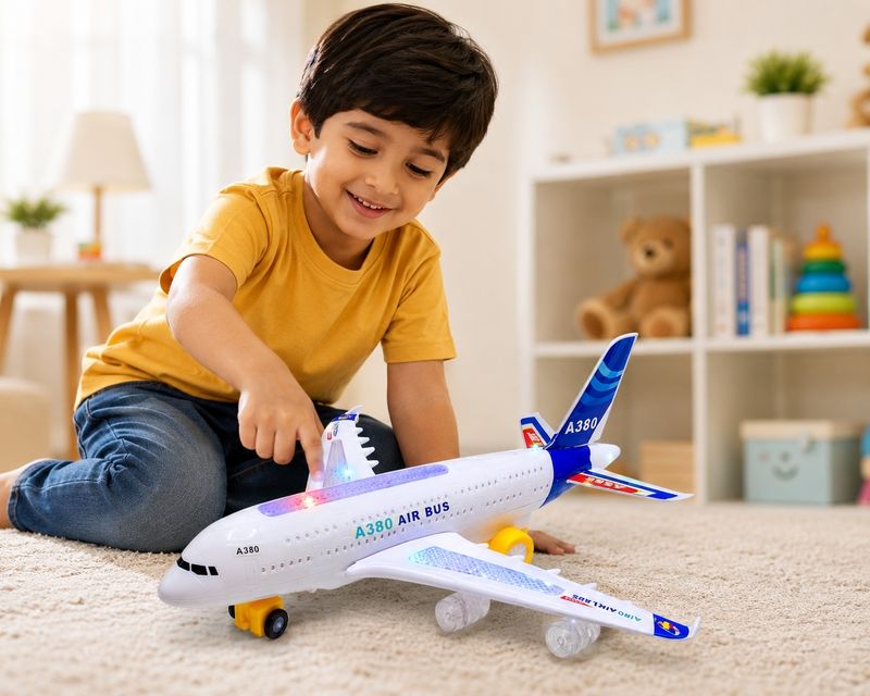 Kidora Traders Electric Musical Aeroplane Toy - Image 6