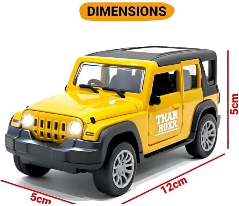 bhuvienterprises Die-Cast THAR Roxx Toy Car with Light & Music - Image 5
