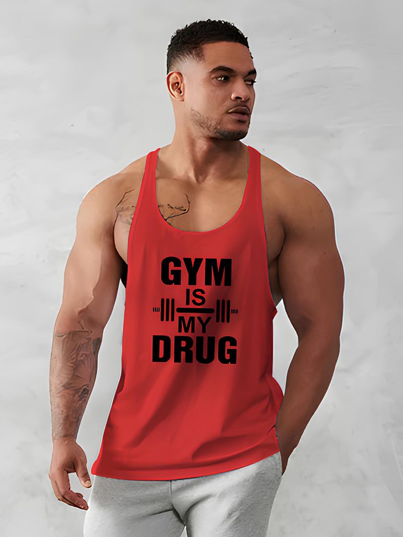 BAB Gym is My Drug Printed Vest - Image 4