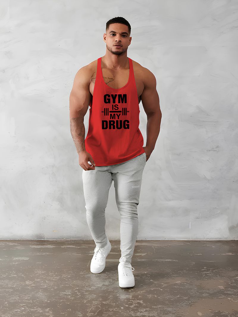 BAB Gym is My Drug Printed Vest - Image 6